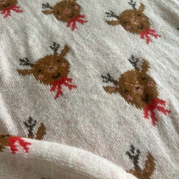 Brown Reindeer Faces Sweater - Picture 2 of 5